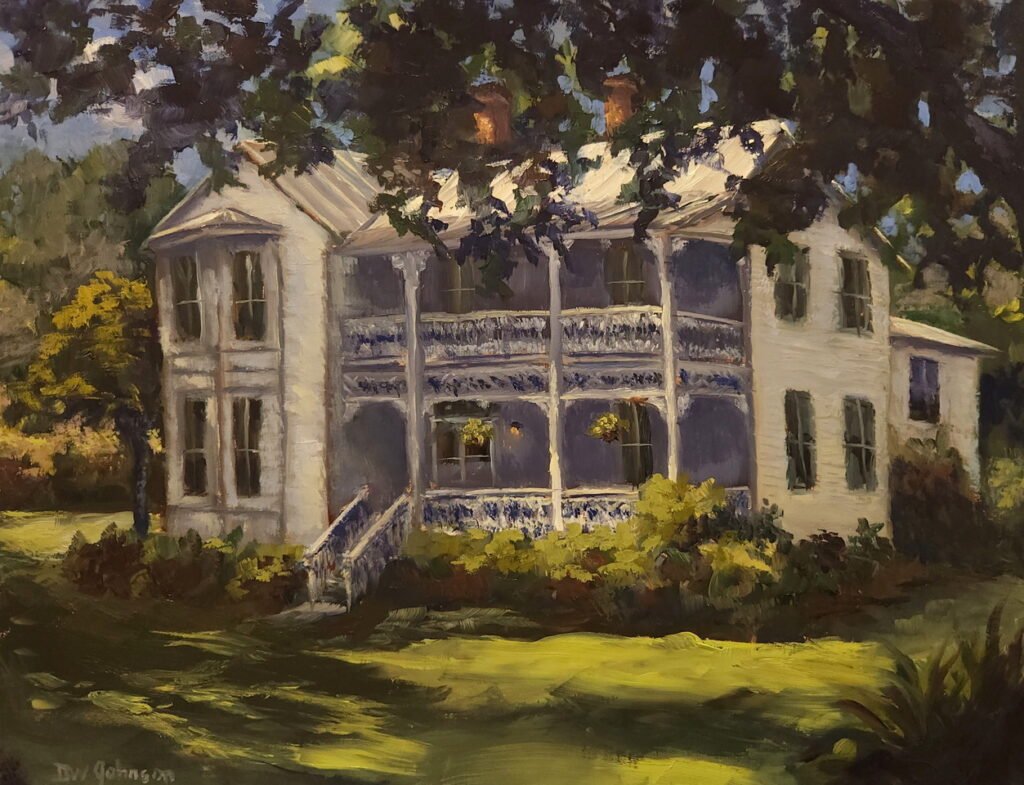 sunny day at coleman house lo res dwjohnson 11x14 oil 700